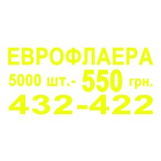 Еврофлаера 5000 шт - 550 грн.