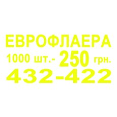 Еврофлаера 1000 шт - 250 грн.