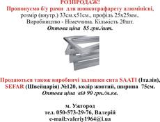 ПРОДАЮТЬСЯ РАМИ АЛЮМІНІЄВІ