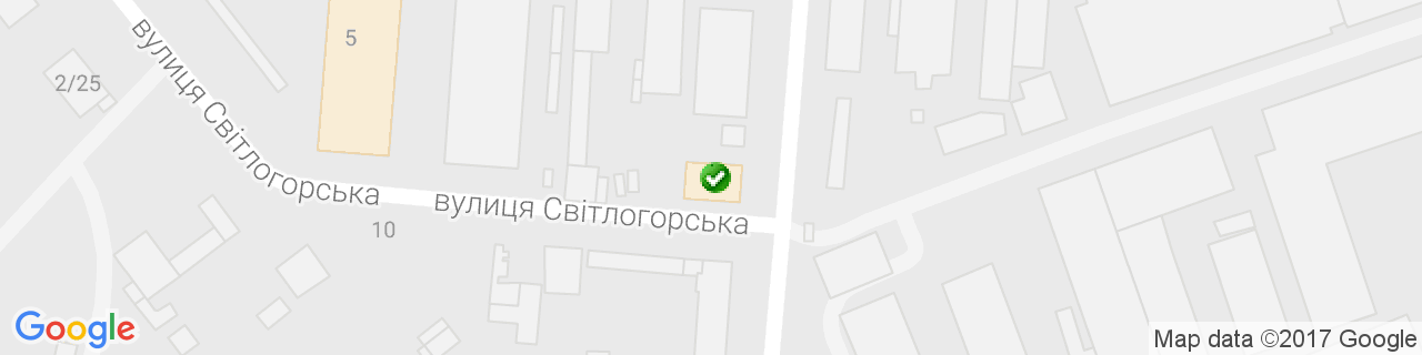 Карта об'єктів компанії Альянс Поліграф